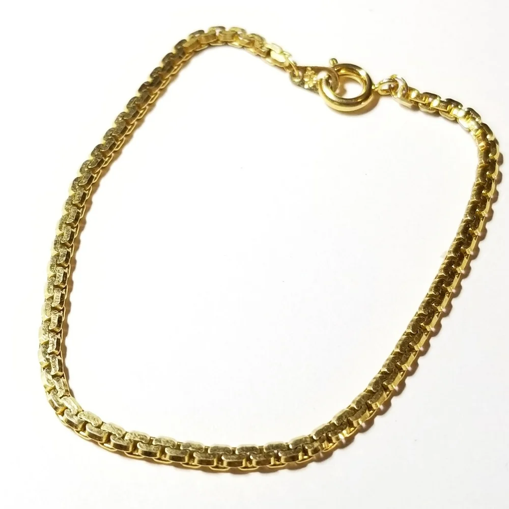 Relisted - Napier gold chain bracelet simple classic design minimalist - Picture 1 of 7